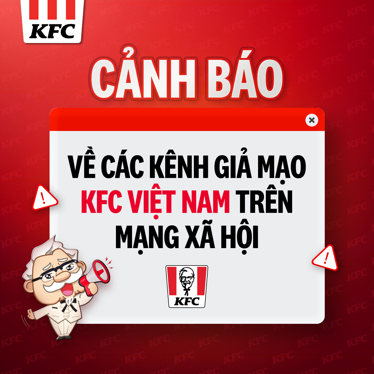 Thông báo khẩn từ KFC Việt Nam về loạt phát ngôn thiếu chuẩn mực- Ảnh 1. Thông báo khẩn từ KFC Việt Nam về loạt phát ngôn thiếu chuẩn mực- Ảnh 1.