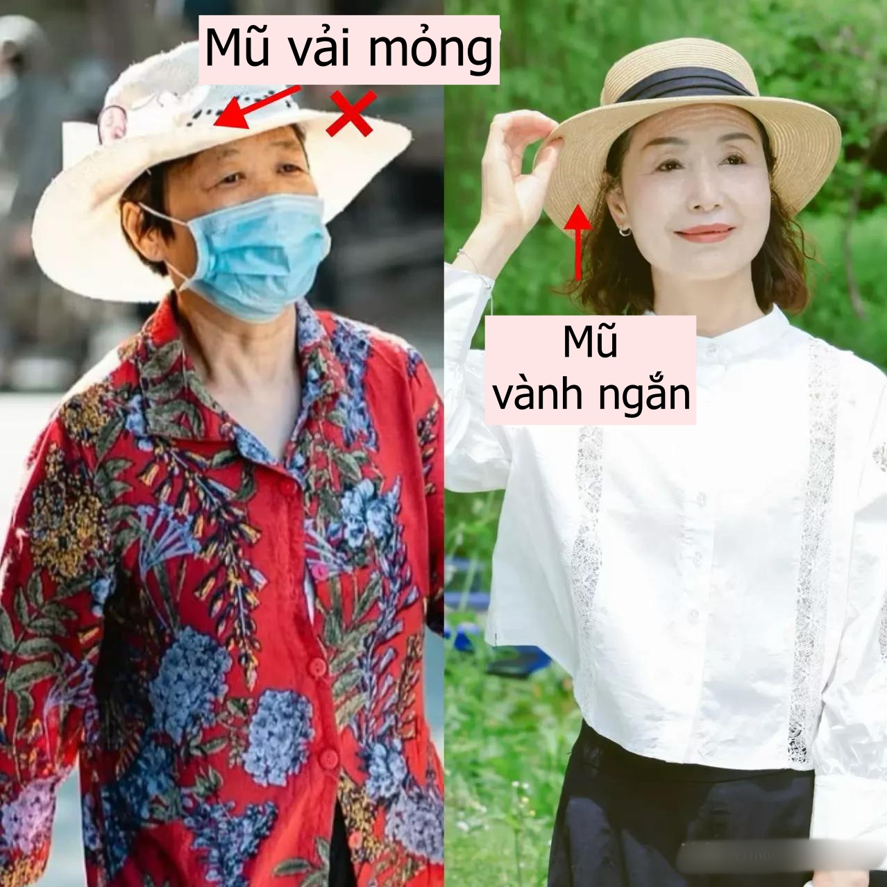 Lời khuyên cho phụ nữ trung niên: 3 kiểu mũ "dù có cho cũng đừng đội" vì vừa rẻ tiền vừa không chống nắng!- Ảnh 10. Lời khuyên cho phụ nữ trung niên: 3 kiểu mũ "dù có cho cũng đừng đội" vì vừa rẻ tiền vừa không chống nắng!- Ảnh 10.