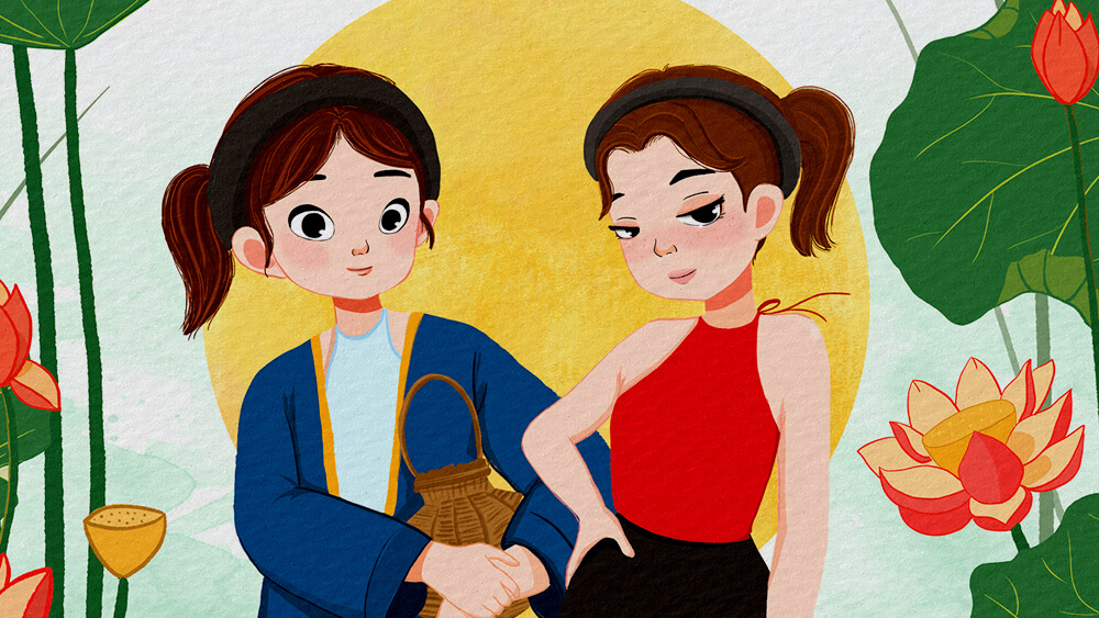 Nhan sắc thật của chị em Tấm - Cám được AI phục dựng, visual cỡ này có khi Lan Ngọc còn lép vế- Ảnh 1.