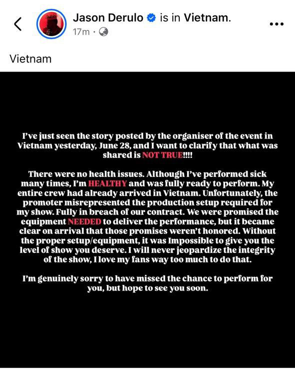 Nam ca sĩ vừa huỷ show ở Việt Nam là ai?- Ảnh 2.