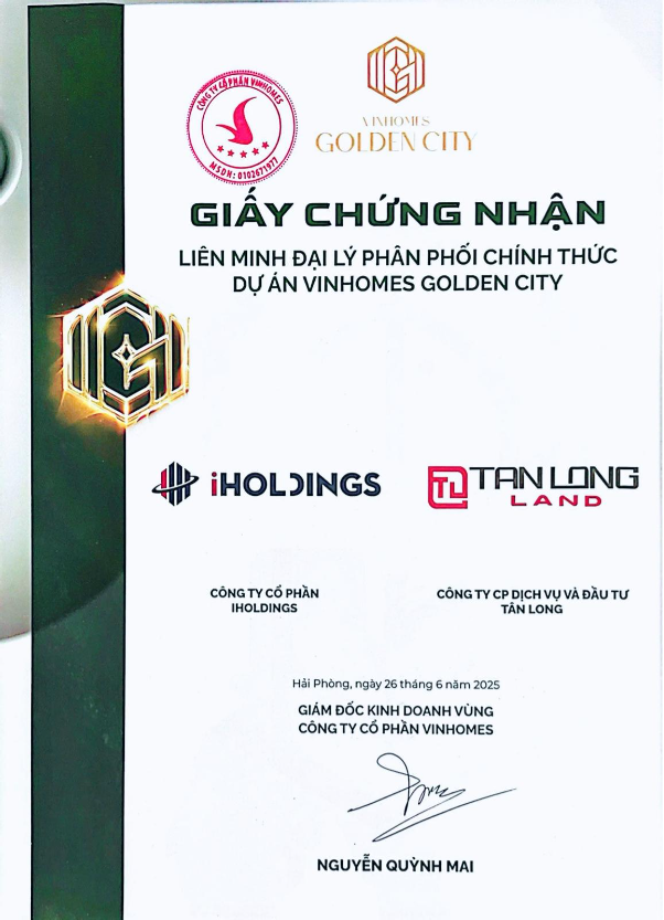 Tân Long Land – iHoldings là đại lý F1 phân phối chính thức dự án Vinhomes Golden City Hải Phòng- Ảnh 2.