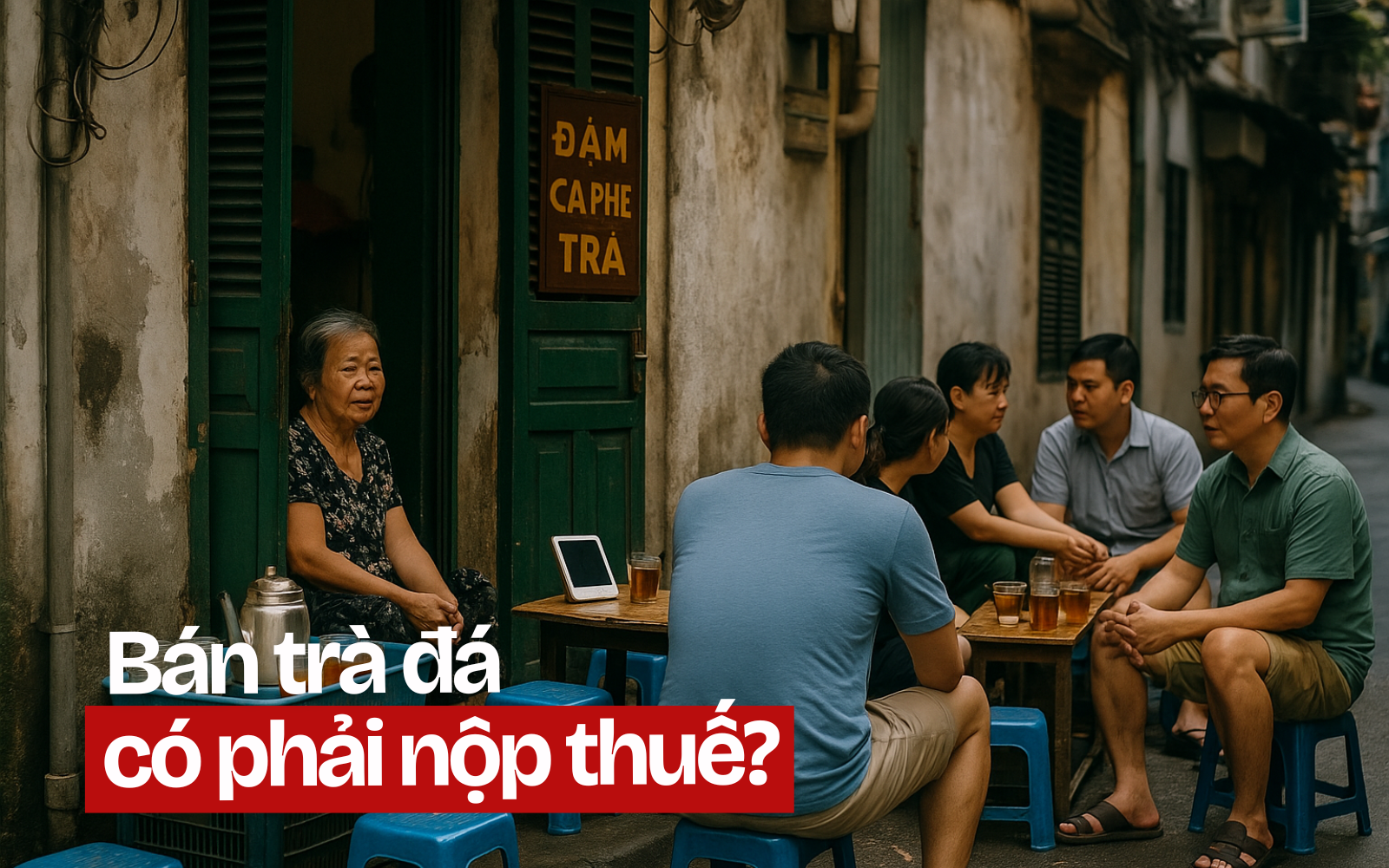 Cô bán trà đá đầu ngõ doanh thu mỗi ngày 300 nghìn có phải nộp thuế không? Nộp bao nhiêu mỗi tháng?