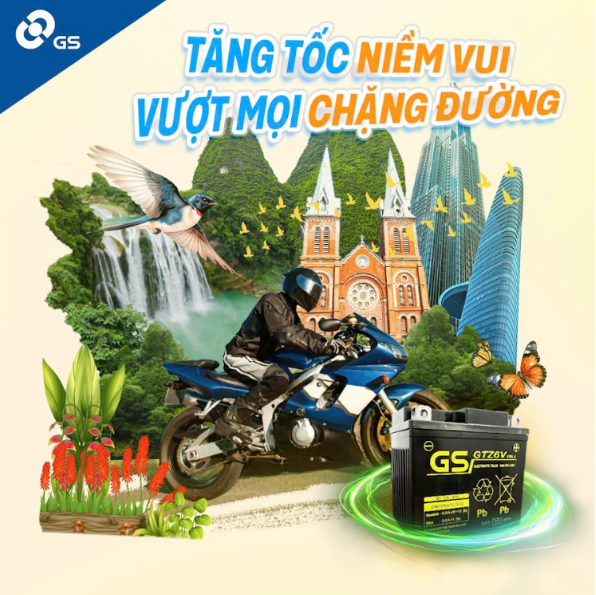 Ắc quy xe máy GS – Bền bỉ, ổn định, sẵn sàng khởi động mọi hành trình- Ảnh 3. Ắc quy xe máy GS – Bền bỉ, ổn định, sẵn sàng khởi động mọi hành trình- Ảnh 3.