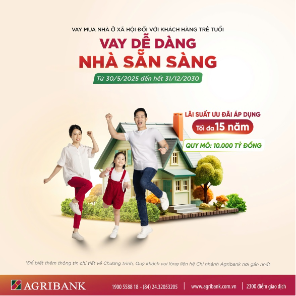 Agribank triển khai chương trình vay vốn ưu đãi mua nhà ở xã hội dành cho người trẻ- Ảnh 2.