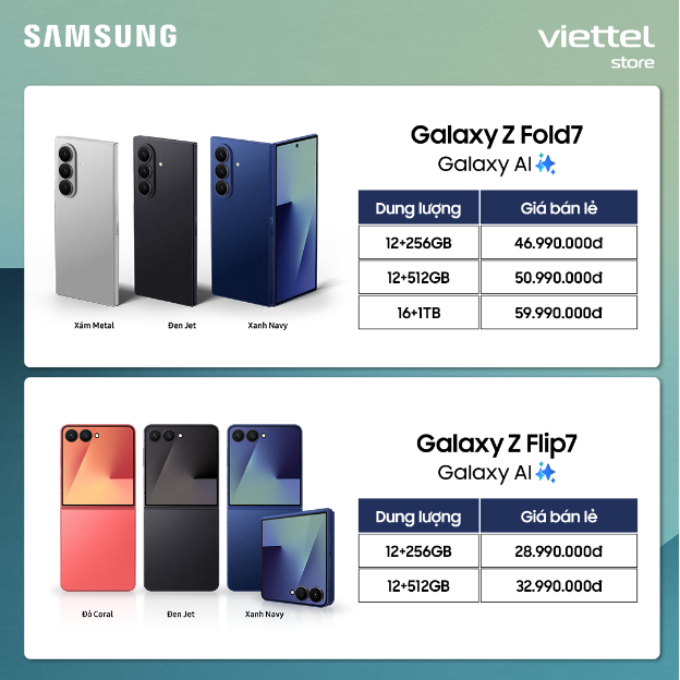 Khách hàng đặt trước Galaxy Z Fold7 | Z Flip7 tại Viettel Store được ưu đãi đến 7 triệu đồng- Ảnh 2.