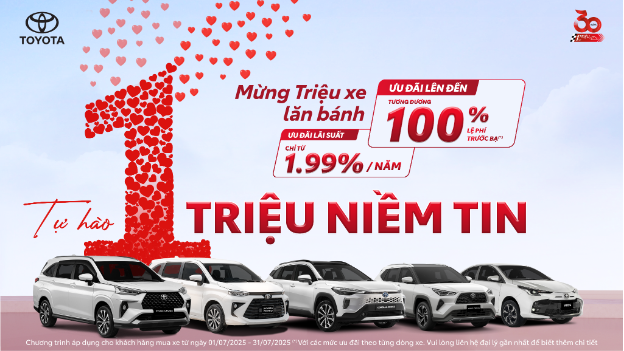 Toyota duy trì ưu đãi lên đến 100% thuế trước bạ, cột mốc 1 triệu xe không còn xa- Ảnh 2.