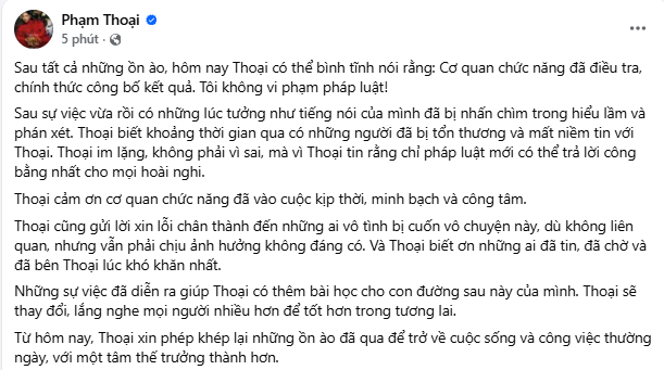 Toàn bộ phản hồi của Phạm Thoại sau khi có kết luận từ phía cơ quan công an về "ồn ào từ thiện 16 tỷ"- Ảnh 2. Toàn bộ phản hồi của Phạm Thoại sau khi có kết luận từ phía cơ quan công an về "ồn ào từ thiện 16 tỷ"- Ảnh 2.
