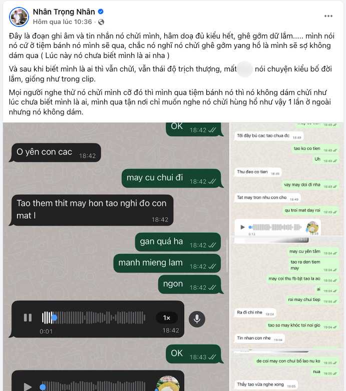 Nam diễn viên bị chủ tiệm bánh bò tố "bom hàng" - cuộc tranh cãi thu hút hàng nghìn người theo dõi: Chuyện gì đây?- Ảnh 4.