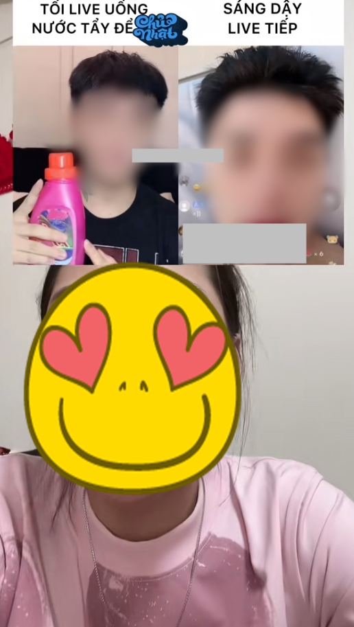 TikToker livestream uống chất tẩy rửa, cập nhật tình trạng liên tục, netizen: "Mong cơ quan chức năng vào cuộc"- Ảnh 2.