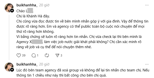 TikToker Ba Bánh Dày bị tố chửi bới, coi thường agency: Đối chất thế nào khi bị cho vào "blacklist"?- Ảnh 3.