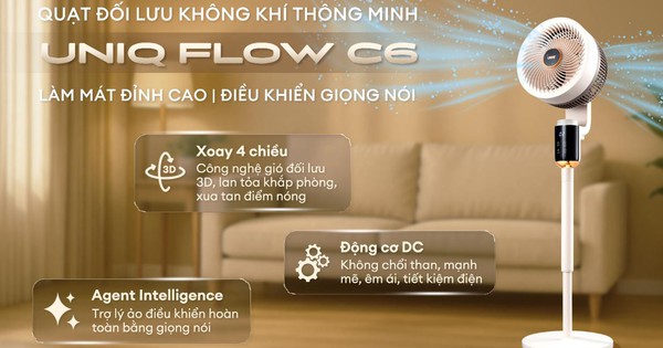 UNIQ Flow C6 - Quạt cây đối lưu không khí thông minh cho không gian sống hiện đại- Ảnh 1.