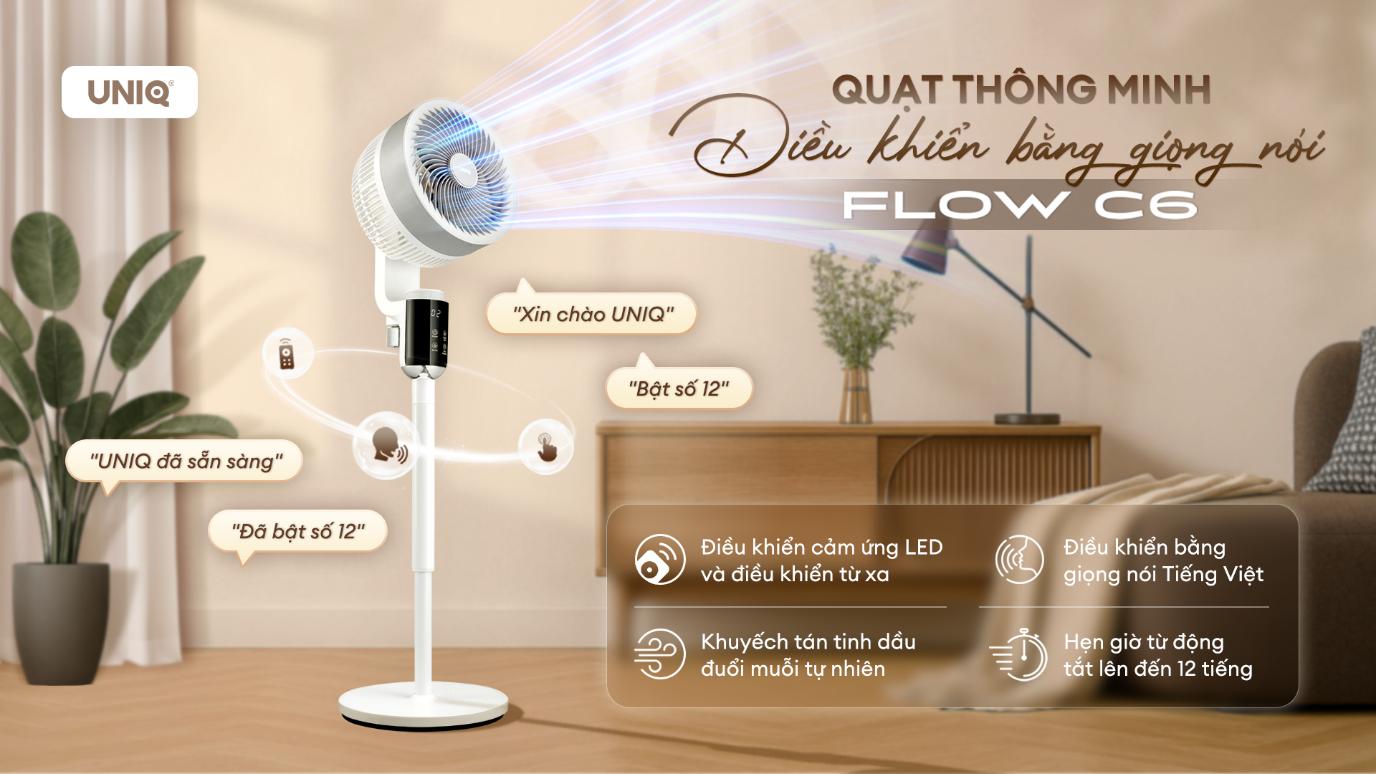 UNIQ Flow C6 - Quạt cây đối lưu không khí thông minh cho không gian sống hiện đại- Ảnh 3.