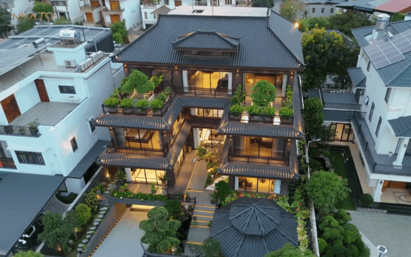 Bên trong biệt phủ hình chữ "H" rộng 1.200m2 đậm chất Á Đông của gia chủ yêu trà đạo- Ảnh 5.