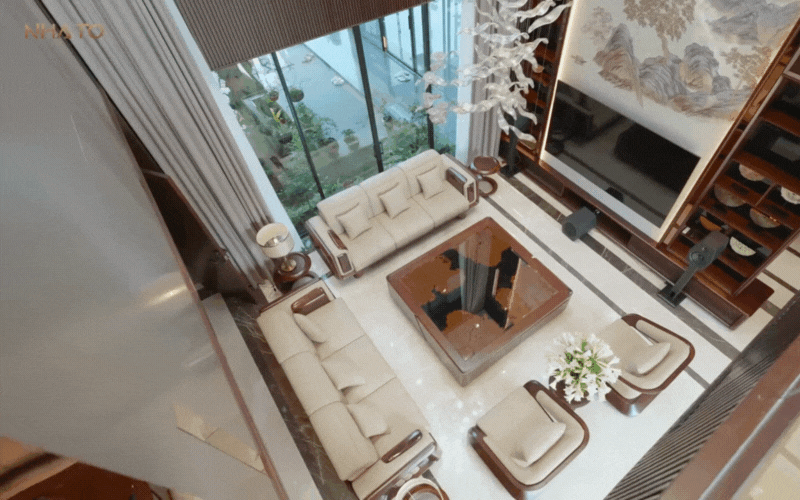 Bên trong biệt phủ hình chữ "H" rộng 1.200m2 đậm chất Á Đông của gia chủ yêu trà đạo- Ảnh 18.