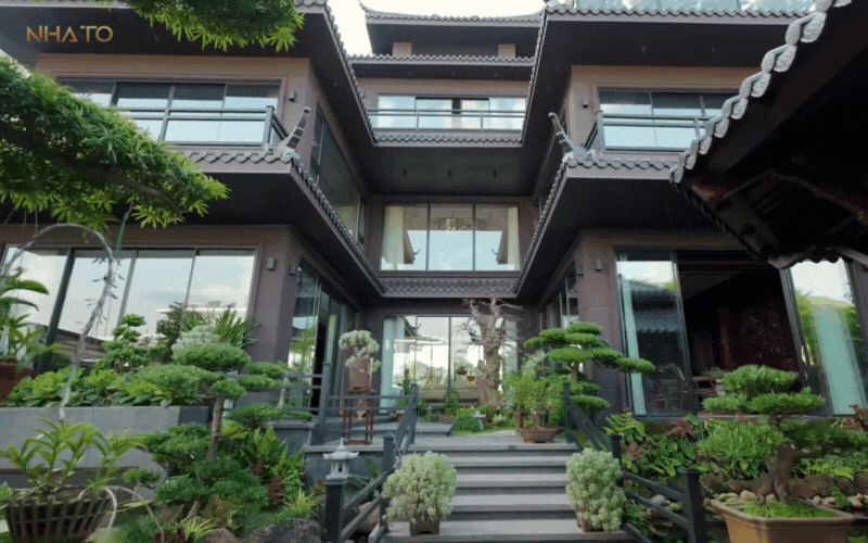 Bên trong biệt phủ hình chữ "H" rộng 1.200m2 đậm chất Á Đông của gia chủ yêu trà đạo- Ảnh 3.