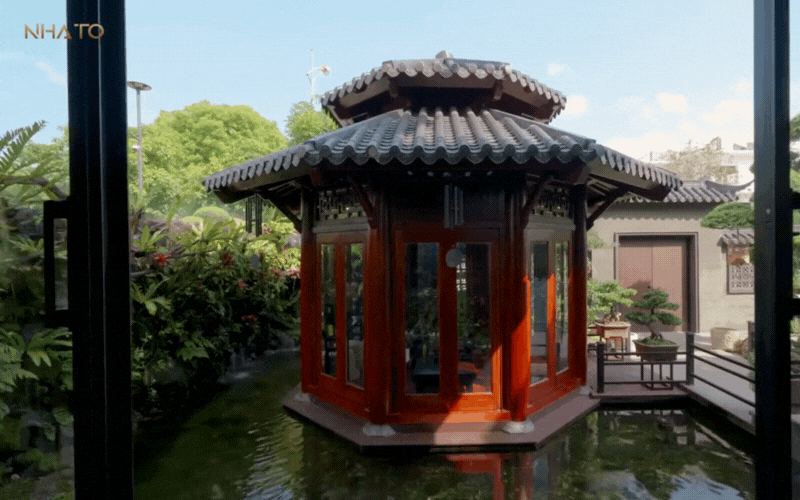 Bên trong biệt phủ hình chữ "H" rộng 1.200m2 đậm chất Á Đông của gia chủ yêu trà đạo- Ảnh 8.