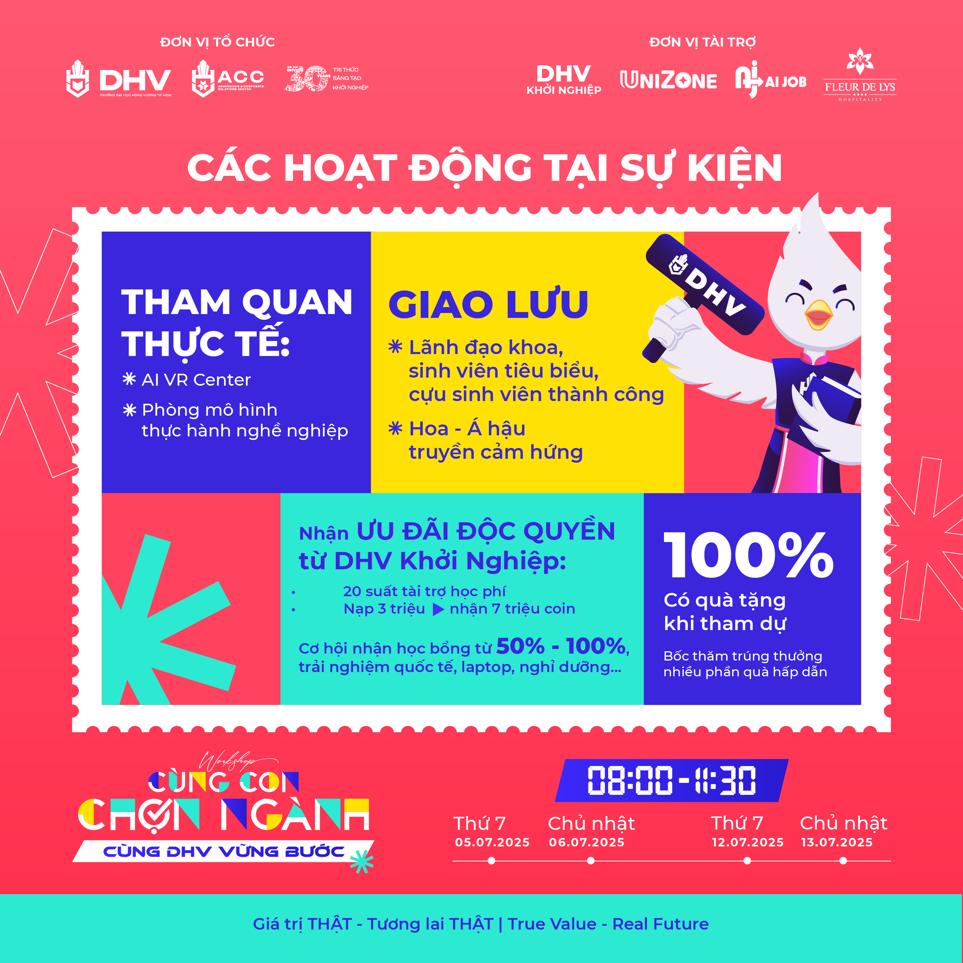 2k7 sau kỳ thi THPT: Đừng để “chọn sai ngành” - Workshop DHV là điểm chạm quyết định- Ảnh 1. 2k7 sau kỳ thi THPT: Đừng để “chọn sai ngành” - Workshop DHV là điểm chạm quyết định- Ảnh 1.