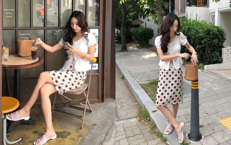Xu hướng thời trang hè 2025: "Làn sóng chấm bi retro" quay trở lại, ghi nhanh 5 gợi ý phối đồ cực xinh!- Ảnh 14. Xu hướng thời trang hè 2025: "Làn sóng chấm bi retro" quay trở lại, ghi nhanh 5 gợi ý phối đồ cực xinh!- Ảnh 14.