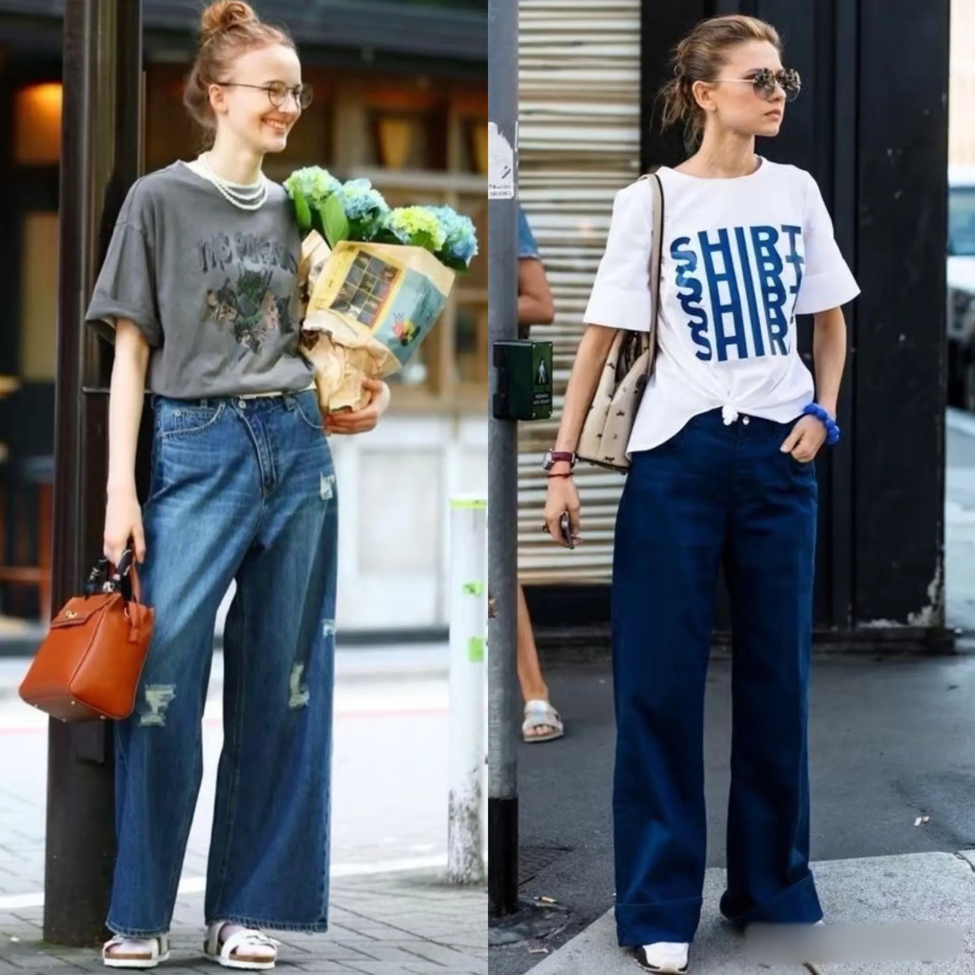 Mùa hè nhất định phải có một chiếc quần jeans ống rộng - mặc lên trẻ trung, sành điệu hơn gấp bội- Ảnh 7.