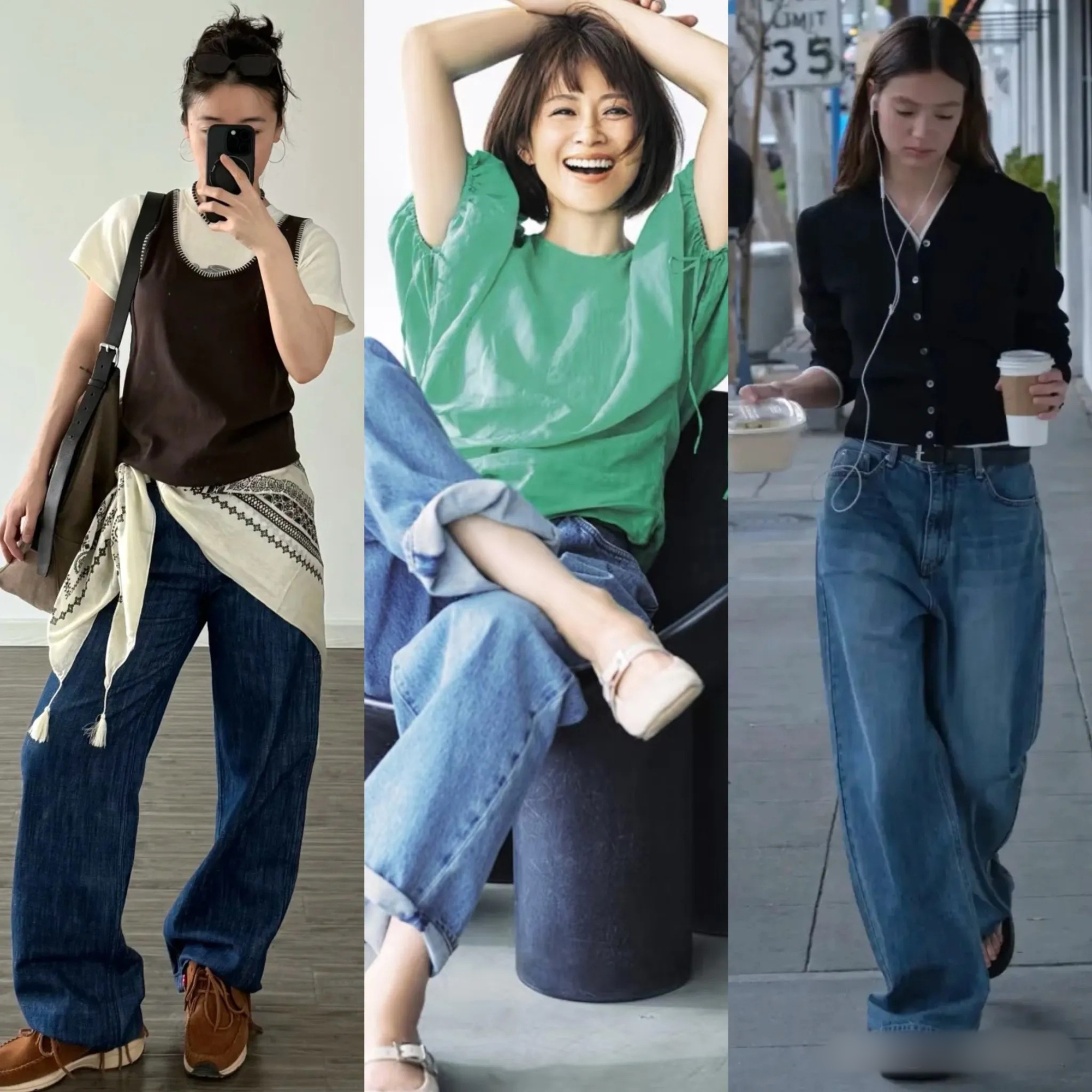 Mùa hè nhất định phải có một chiếc quần jeans ống rộng - mặc lên trẻ trung, sành điệu hơn gấp bội- Ảnh 2.
