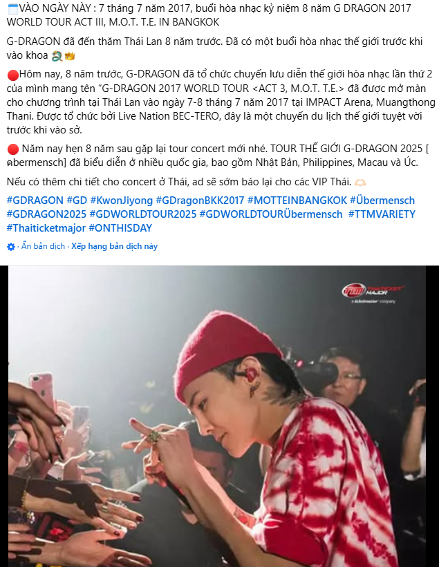 Lo lắng tình hình concert G-Dragon tại Mỹ Đình cuối năm nay- Ảnh 8. Lo lắng tình hình concert G-Dragon tại Mỹ Đình cuối năm nay- Ảnh 8.