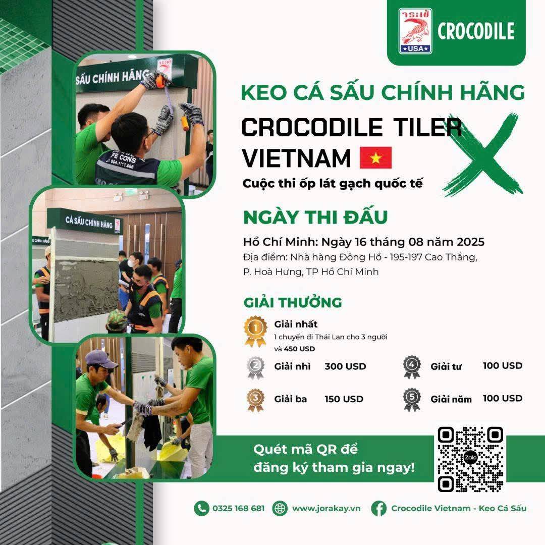 Jorakay ra mắt cuộc thi “Crocodile Tiler X Vietnam” nâng tầm tay nghề thợ ốp lát- Ảnh 2. Jorakay ra mắt cuộc thi “Crocodile Tiler X Vietnam” nâng tầm tay nghề thợ ốp lát- Ảnh 2.