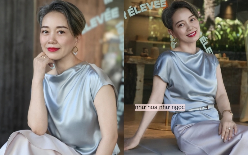 Ở tuổi 54, tôi từng lo tóc bạc khiến mình già đi nhưng hóa ra lại giúp tôi thể hiện khí chất- Ảnh 1.