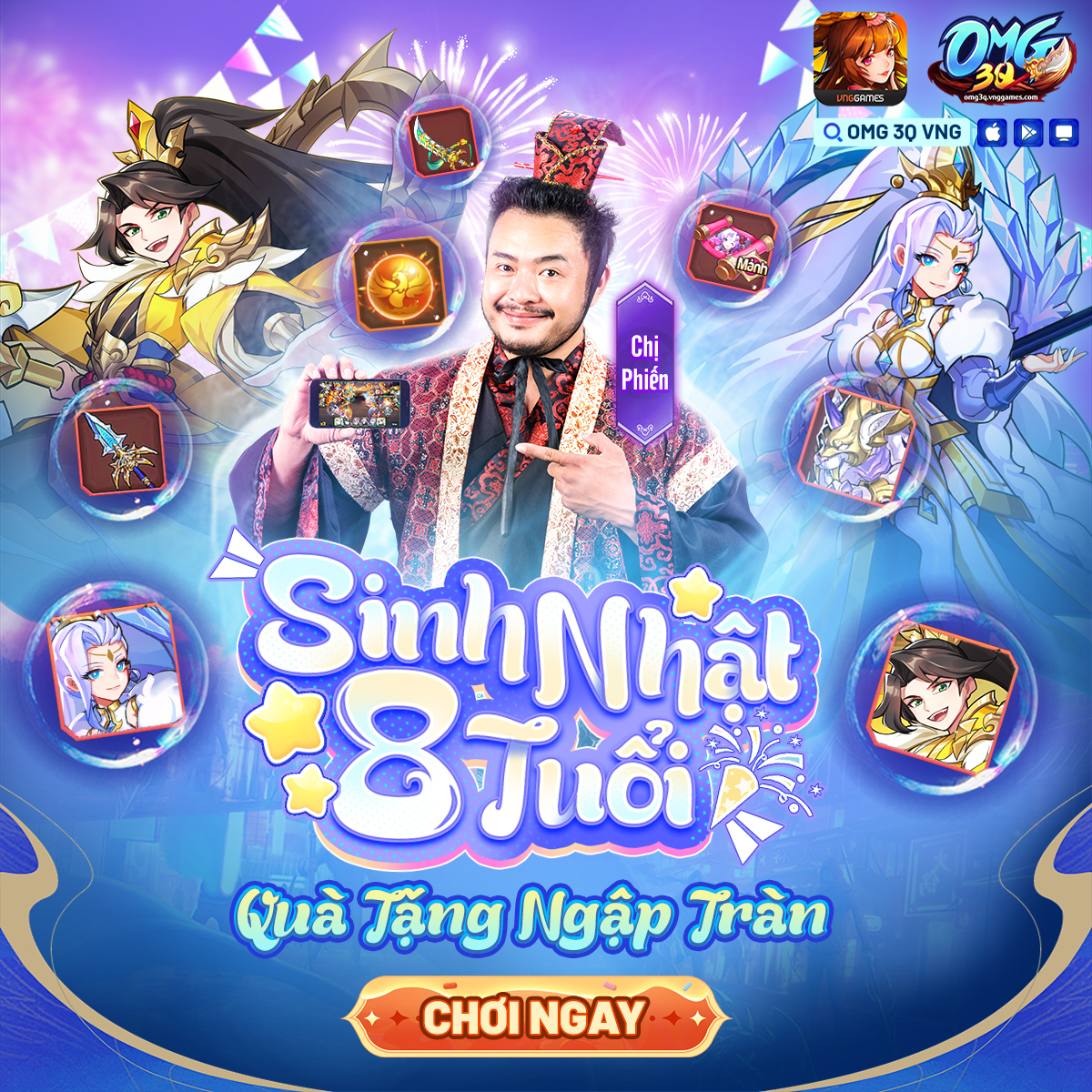 “Chị Phiến” đổ bộ sinh nhật 8 tuổi của OMG 3Q hứa hẹn khuấy đảo Tam Quốc- Ảnh 1.