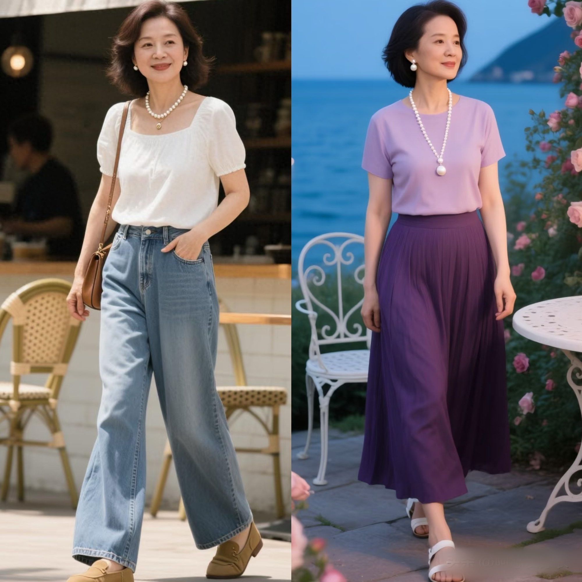 Phụ nữ tuổi 40+ nên tránh mặc áo hoa sặc sỡ, chọn đồ dáng suông thẳng để che khuyết điểm- Ảnh 1.