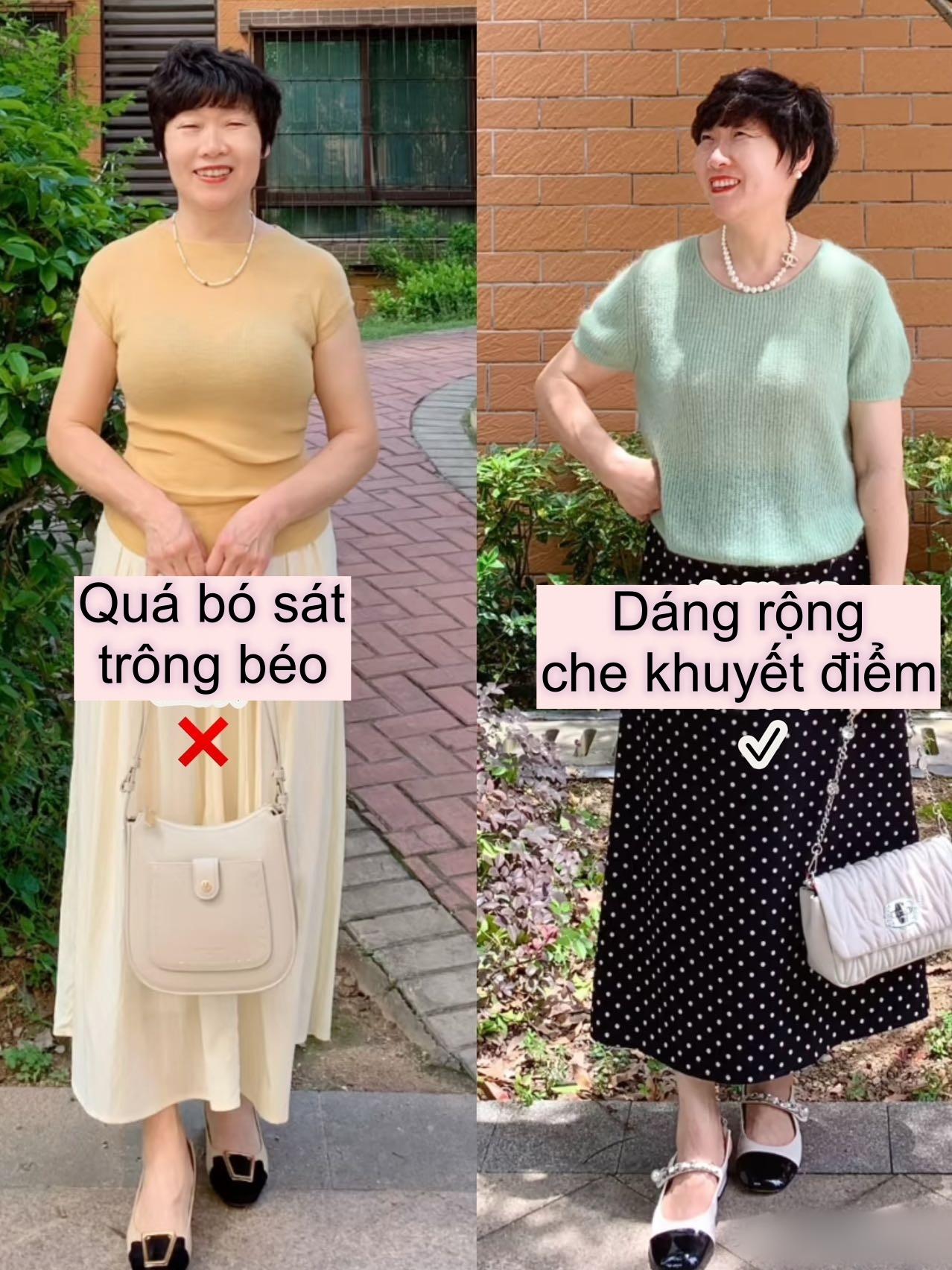 Phụ nữ tuổi 40+ nên tránh mặc áo hoa sặc sỡ, chọn đồ dáng suông thẳng để che khuyết điểm- Ảnh 11.