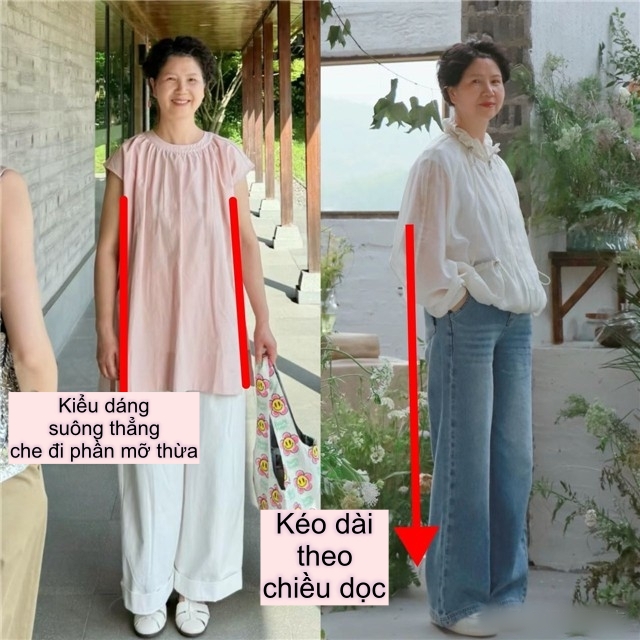 Phụ nữ tuổi 40+ nên tránh mặc áo hoa sặc sỡ, chọn đồ dáng suông thẳng để che khuyết điểm- Ảnh 13.