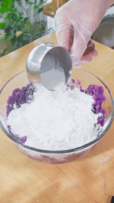 Món ăn vặt từ khoai lang tím đang gây sốt: Cách làm đơn giản, nguyên liệu rẻ bèo- Ảnh 8.