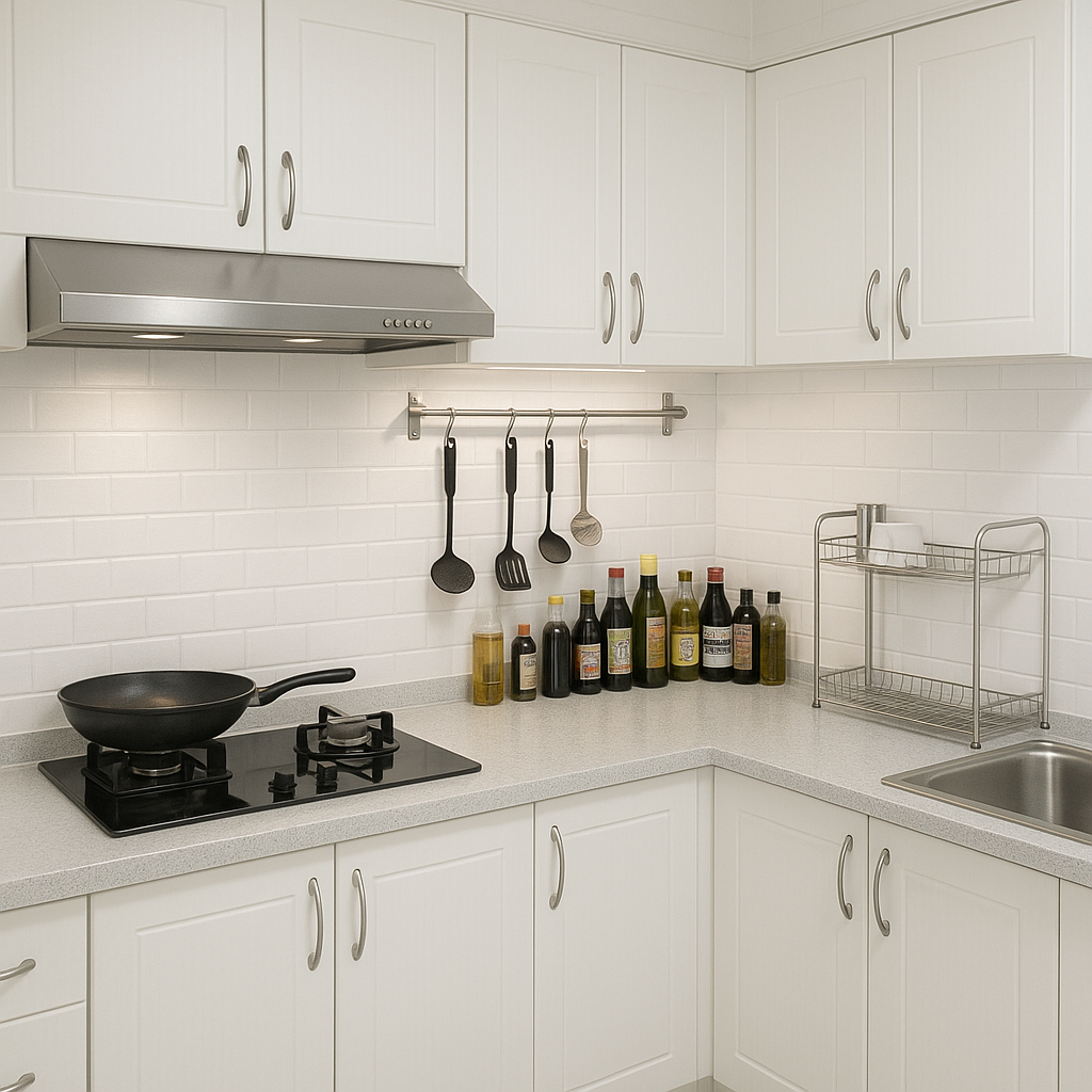 Căn bếp 10 năm tuổi xuống cấp - tôi chỉ mất 2 triệu để làm mới sáng sủa như vừa cải tạo lại- Ảnh 2.