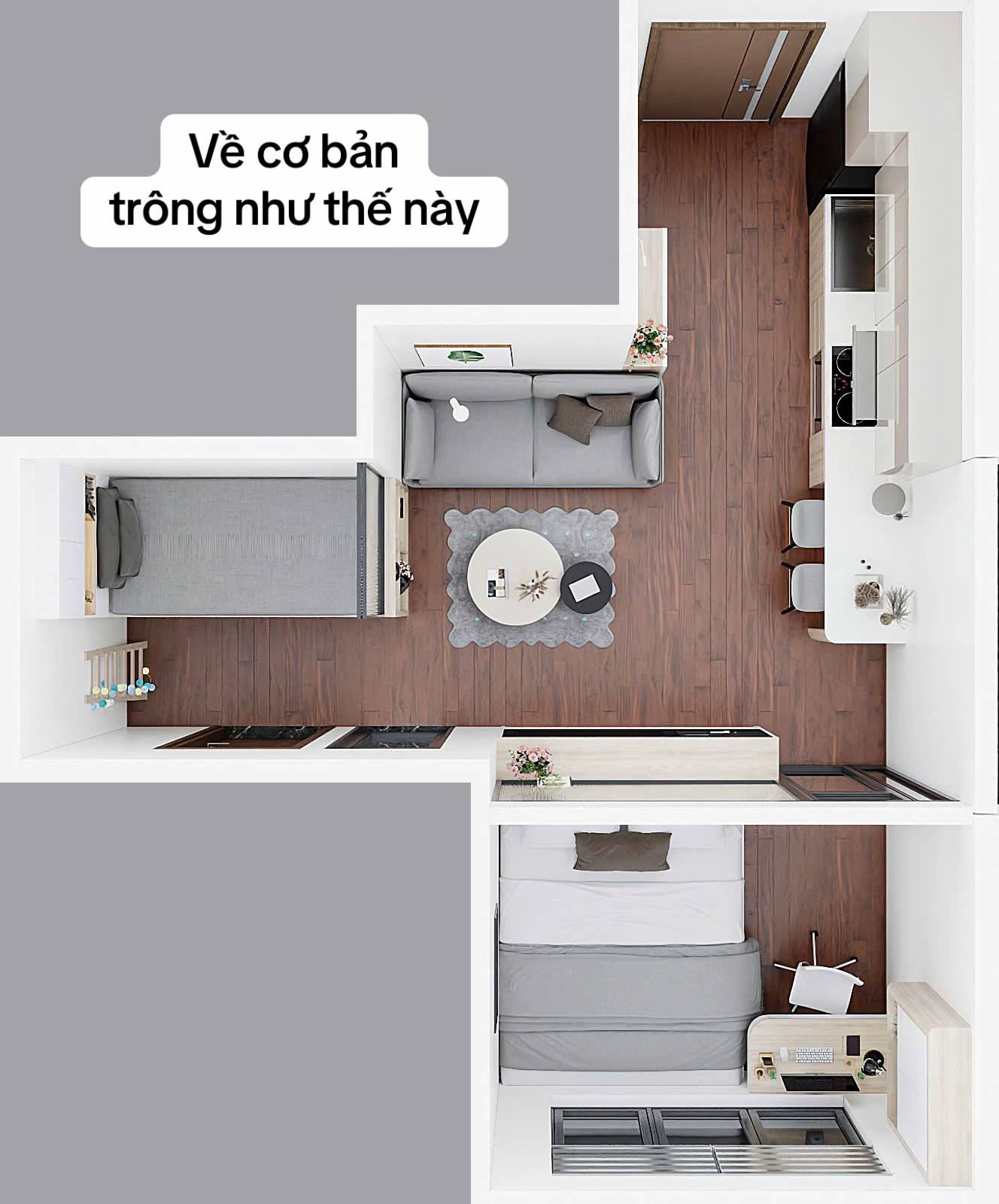 Studio 33m² gọn gàng sau khi chi 70 triệu cải tạo - "view triệu đô" và khu 1 khiến ai cũng bất ngờ- Ảnh 2.