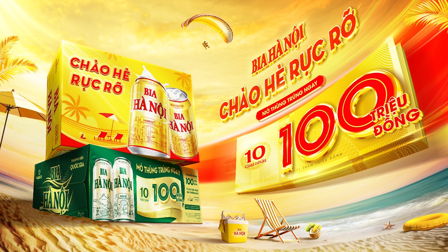 Trúng ngay 100 triệu đồng tiền mặt với chương trình khuyến mại “Chào hè rực rỡ” cùng Bia Hà Nội- Ảnh 2. Trúng ngay 100 triệu đồng tiền mặt với chương trình khuyến mại “Chào hè rực rỡ” cùng Bia Hà Nội- Ảnh 2.