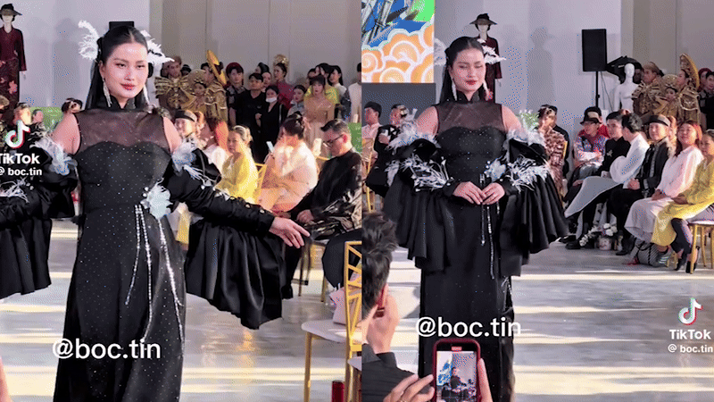 Á hậu Việt lộ vòng 2 lùm lùm trên sàn catwalk có động thái đàng ngờ hậu biến mất bất thường- Ảnh 1.