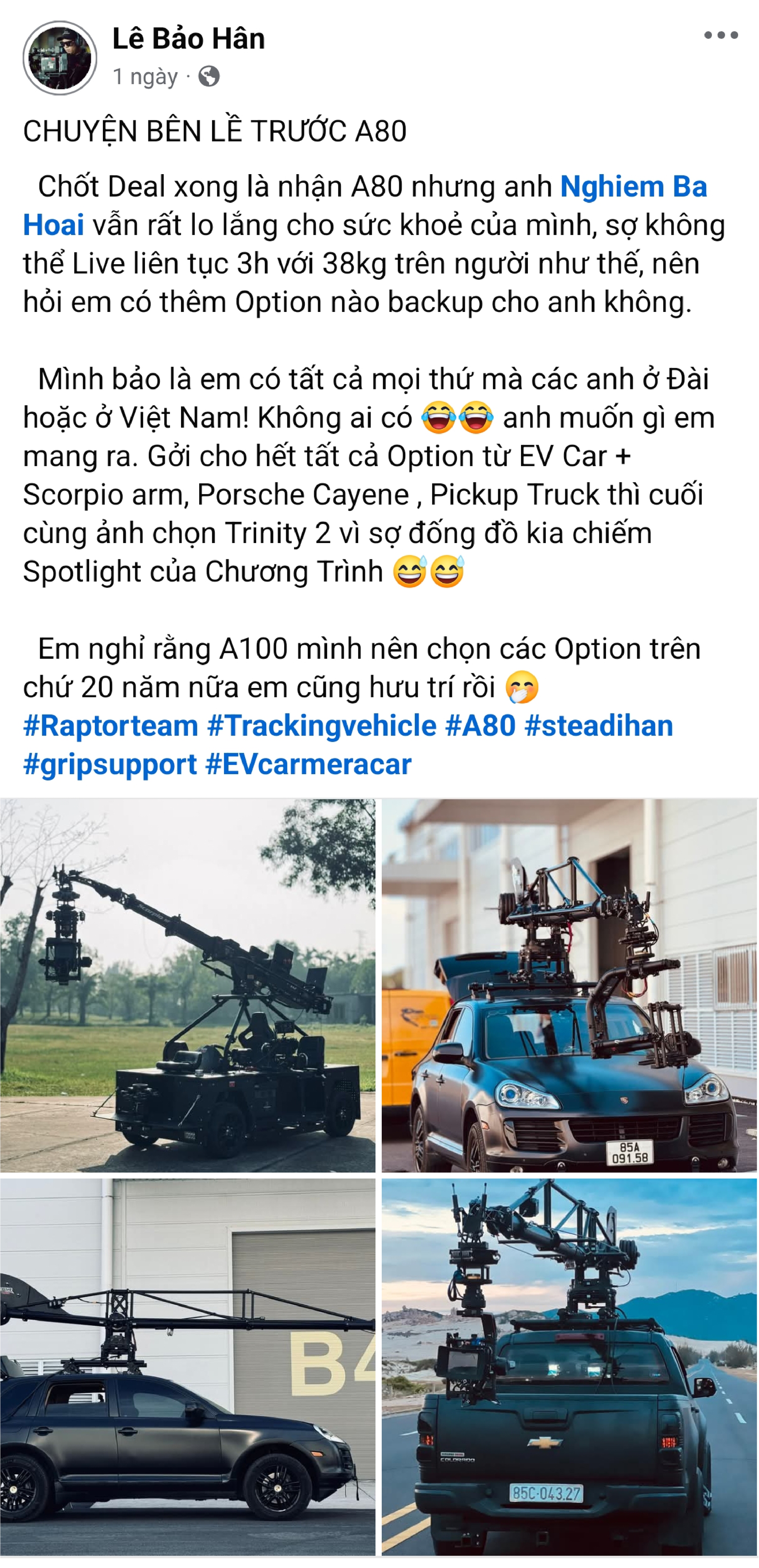Dàn xe camera khủng của Lê Bảo Hân sẵn sàng phục vụ A80: Đoàn làm phim Fast & Furious cũng có xe tương tự- Ảnh 1.