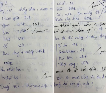 Bức ảnh chi tiêu tiết lộ sự thật đáng buồn: Chồng ký xác nhận mỗi ngày, lệch 2k cũng không được!- Ảnh 1.