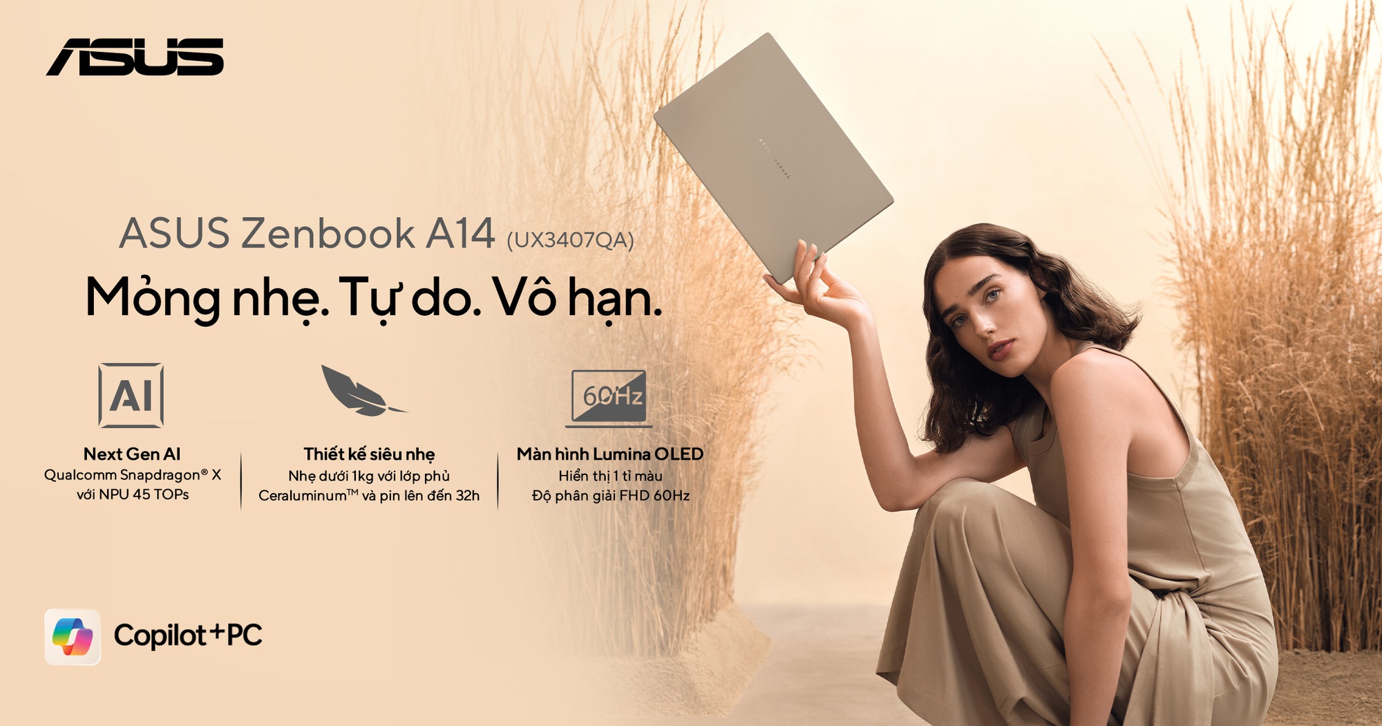 Trên tay ASUS Zenbook A14: Ultrabook AI siêu mỏng nhẹ mà vẫn bền chắc, hiệu năng tốt, pin “khủng”- Ảnh 11.