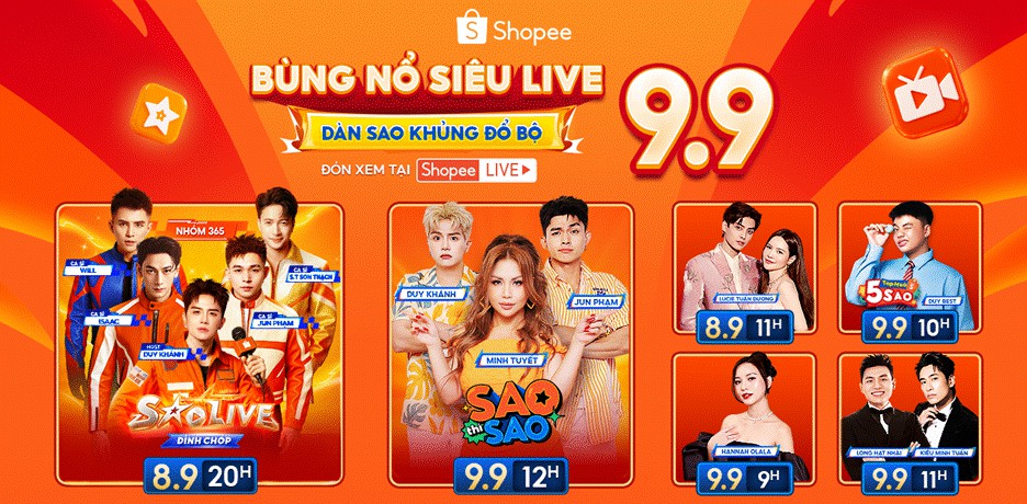 Shopee Sao Live Đỉnh Chóp tháng 9 đánh dấu màn tái hợp đỉnh cao của 365DABAND- Ảnh 4. Shopee Sao Live Đỉnh Chóp tháng 9 đánh dấu màn tái hợp đỉnh cao của 365DABAND- Ảnh 4.