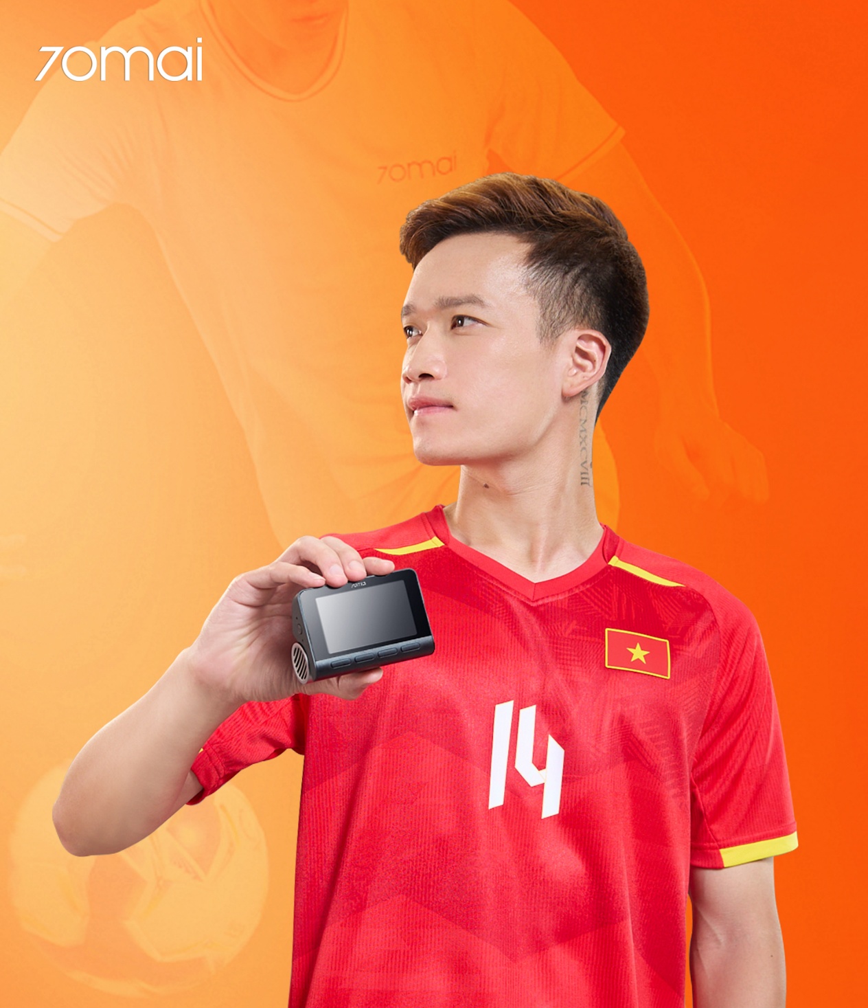 70mai công bố cầu thủ Nguyễn Hoàng Đức là Đại sứ thương hiệu kết hợp ra mắt camera hành trình 4K A800SE- Ảnh 2.