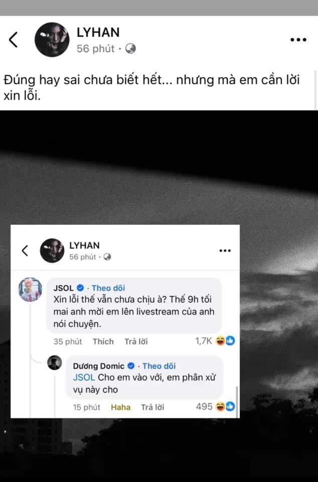 Từ lời xin lỗi “mùi ChatGPT” của JSOL đến cú lật kèo trong drama tình bạn showbiz với Dương Domic, Lyhan- Ảnh 2. Từ lời xin lỗi “mùi ChatGPT” của JSOL đến cú lật kèo trong drama tình bạn showbiz với Dương Domic, Lyhan- Ảnh 2.