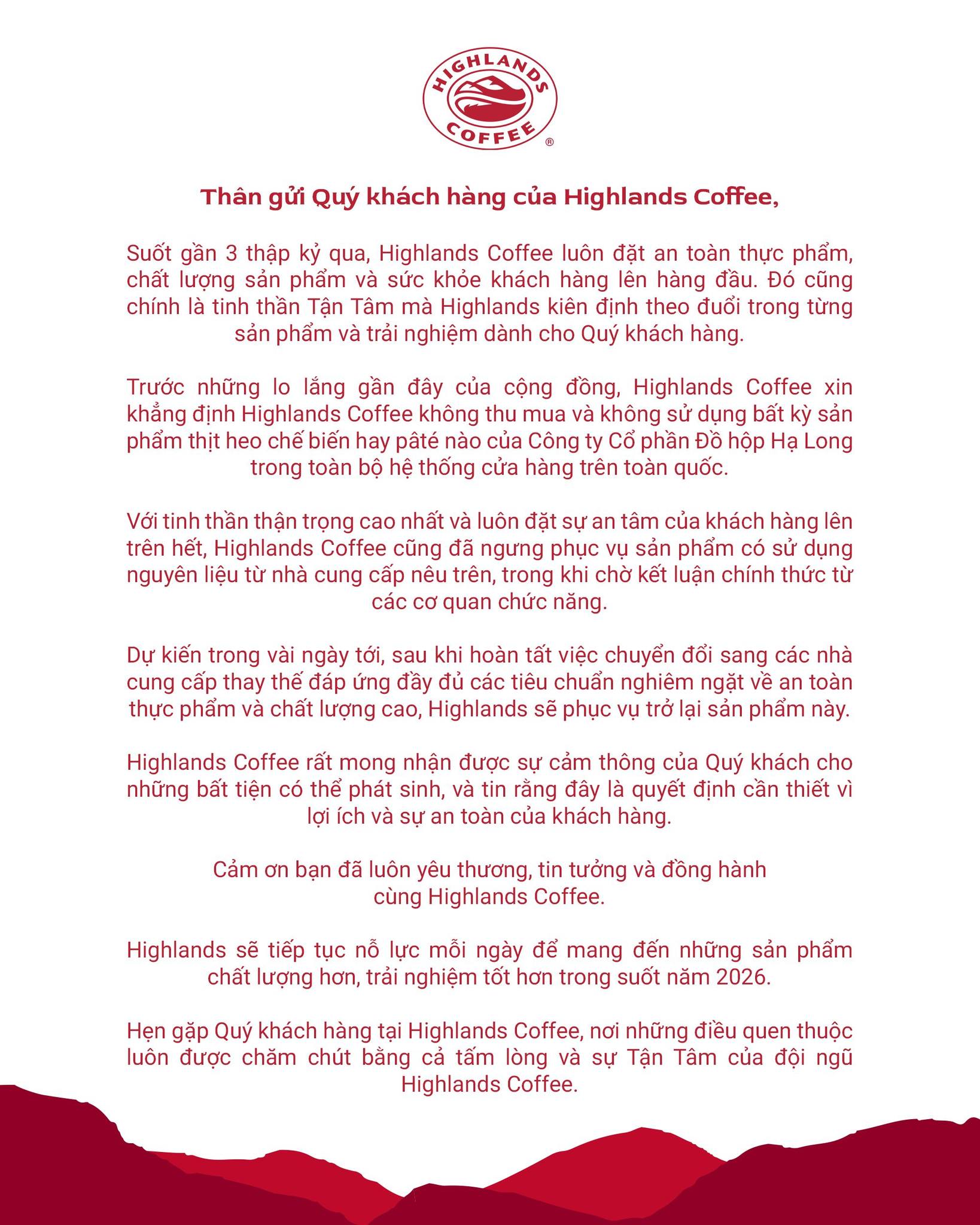 Ngay giữa đêm, Highlands Coffee chính thức lên tiếng về “hạt sen” và “vải” liên quan Đồ hộp Hạ Long- Ảnh 2. Ngay giữa đêm, Highlands Coffee chính thức lên tiếng về “hạt sen” và “vải” liên quan Đồ hộp Hạ Long- Ảnh 2.