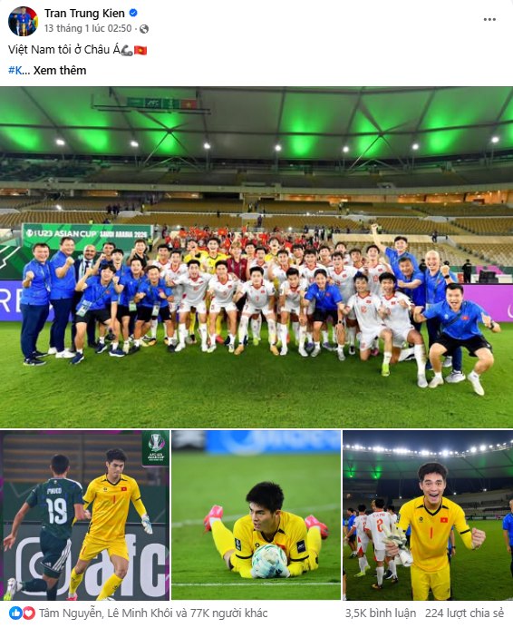 Facebook U23 Việt Nam nổ tung sau chiến thắng vỡ òa cảm xúc: Đình Bắc, Trung Kiên hot cỡ này- Ảnh 3.