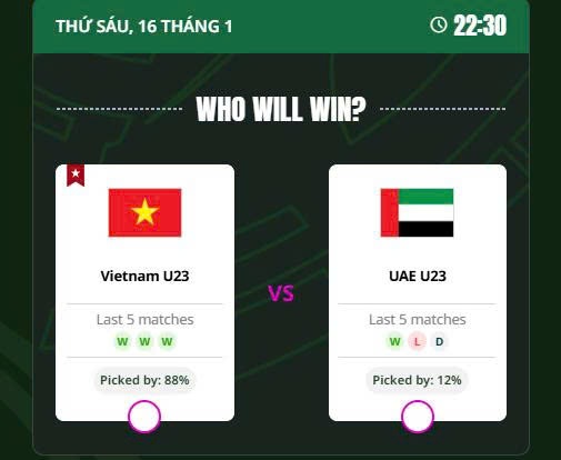 Siêu máy tính dự đoán kết quả trận tứ kết U23 Việt Nam vs U23 UAE: Bất ngờ về kết quả- Ảnh 1.