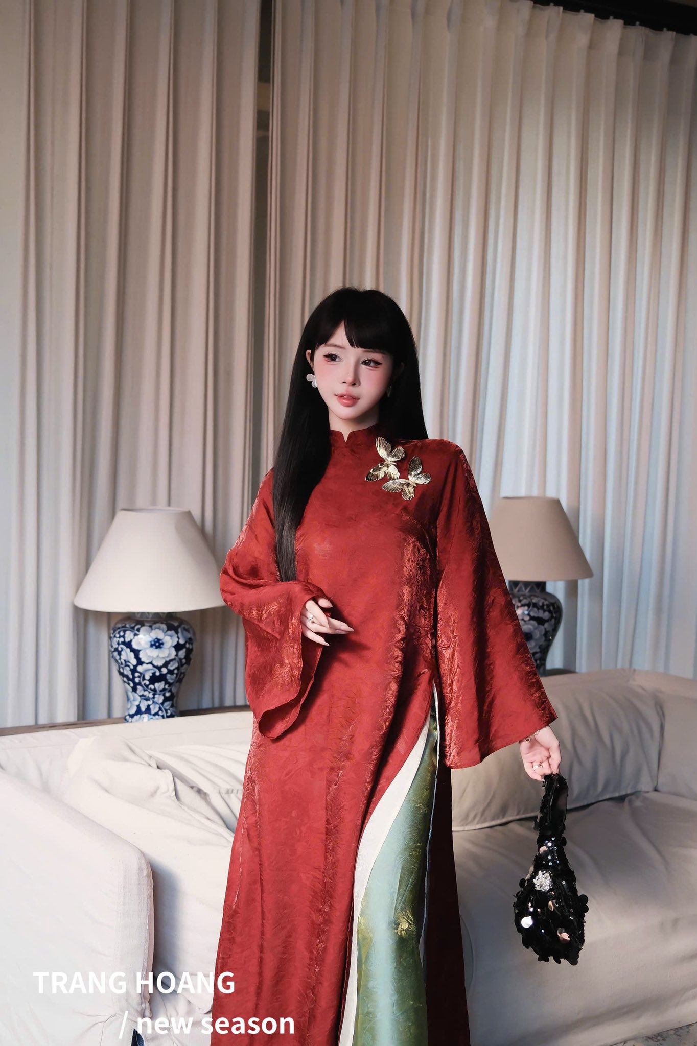 Bắt trend "phú bà" với phiên bản áo dài lụa satin bắt sáng: Giá chỉ từ 300k, nhìn thôi đã thấy chảnh- Ảnh 3.