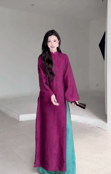Bắt trend "phú bà" với phiên bản áo dài lụa satin bắt sáng: Giá chỉ từ 300k, nhìn thôi đã thấy chảnh- Ảnh 5.