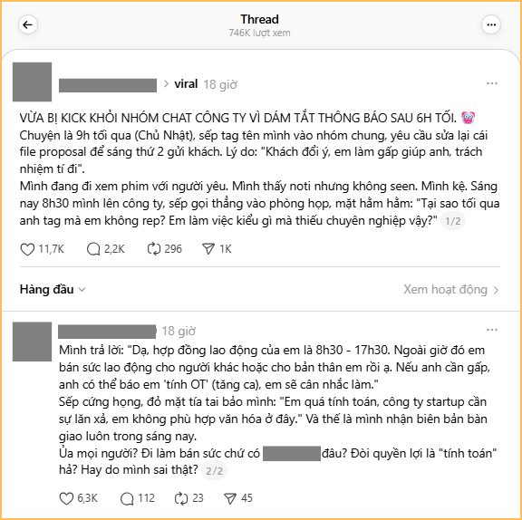 Sếp giao việc lúc 9h tối, cô gái không thèm trả lời nên bị đuổi việc: Cộng đồng mạng thẳng thắn “khó bênh”- Ảnh 1.