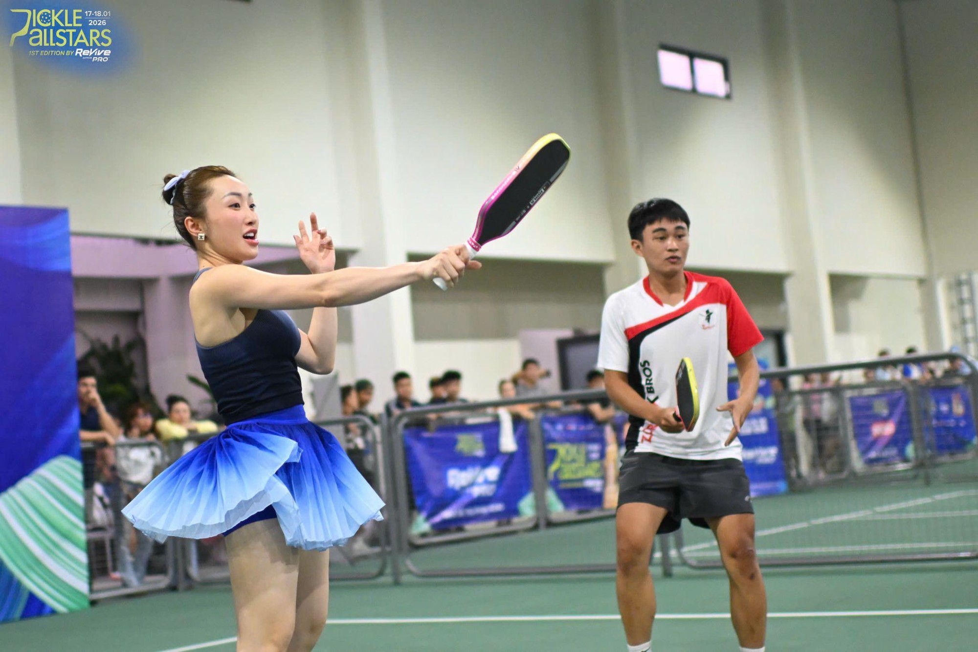 “Các bóng hồng” tỏa sáng tại Pickle Allstars: Khi sắc đẹp bước vào sân đấu pickleball- Ảnh 8. “Các bóng hồng” tỏa sáng tại Pickle Allstars: Khi sắc đẹp bước vào sân đấu pickleball- Ảnh 8.