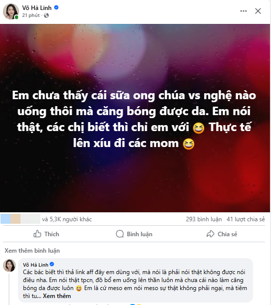 "Trùm affiliate" Mai Phương Bùi bị tố quảng cáo lố, "cấy tế bào gốc nhưng nói da đẹp nhờ uống nghệ và sữa ong chúa"- Ảnh 4. "Trùm affiliate" Mai Phương Bùi bị tố quảng cáo lố, "cấy tế bào gốc nhưng nói da đẹp nhờ uống nghệ và sữa ong chúa"- Ảnh 4.